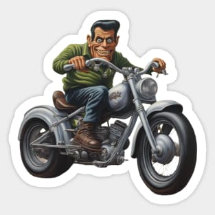 Crazy Biker. Sticker